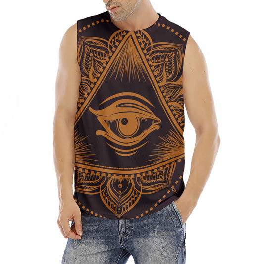 Eye of Providence Mandala Print Men's Fitness Tank Top