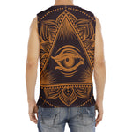 Eye of Providence Mandala Print Men's Fitness Tank Top