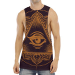 Eye of Providence Mandala Print Men's Muscle Tank Top