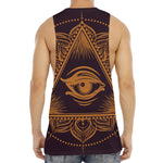 Eye of Providence Mandala Print Men's Muscle Tank Top