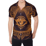 Eye of Providence Mandala Print Men's Shirt