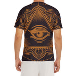 Eye of Providence Mandala Print Men's Short Sleeve Rash Guard