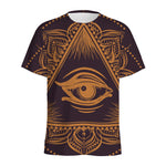 Eye of Providence Mandala Print Men's Sports T-Shirt