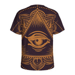 Eye of Providence Mandala Print Men's Sports T-Shirt