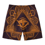Eye of Providence Mandala Print Men's Swim Trunks