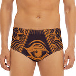 Eye of Providence Mandala Print Men's Triangle Swim Briefs