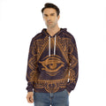 Eye of Providence Mandala Print Men's Velvet Pullover Hoodie
