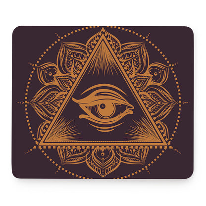 Eye of Providence Mandala Print Mouse Pad