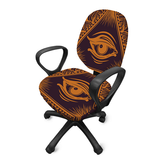 Eye of Providence Mandala Print Office Chair Cover