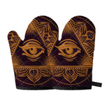 Eye of Providence Mandala Print Oven Mitts