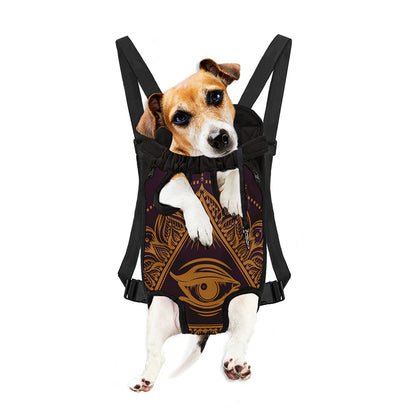 Eye of Providence Mandala Print Pet Carrier Backpack