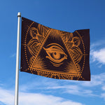 Eye of Providence Mandala Print Polyester Flag