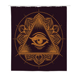 Eye of Providence Mandala Print Polyester Shower Curtain
