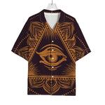 Eye of Providence Mandala Print Rayon Hawaiian Shirt