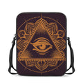Eye of Providence Mandala Print Rectangular Crossbody Bag