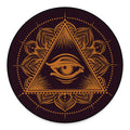 Eye of Providence Mandala Print Round Floor Mat