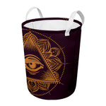 Eye of Providence Mandala Print Round Laundry Basket