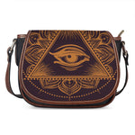 Eye of Providence Mandala Print Saddle Bag