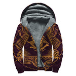 Eye of Providence Mandala Print Sherpa Lined Zip Up Hoodie