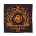 Eye of Providence Mandala Print Silk Bandana