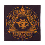 Eye of Providence Mandala Print Silk Bandana