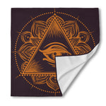 Eye of Providence Mandala Print Silk Bandana