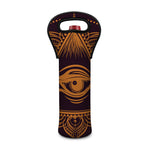 Eye of Providence Mandala Print Single Neoprene Wine Tote