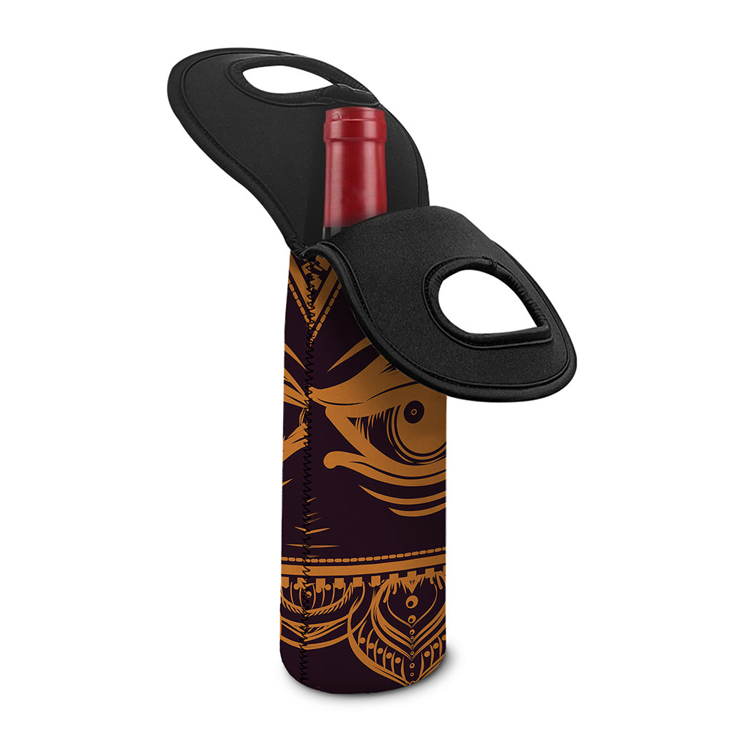 Eye of Providence Mandala Print Single Neoprene Wine Tote