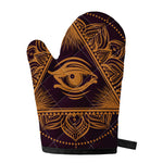 Eye of Providence Mandala Print Single Oven Mitt