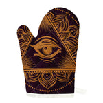 Eye of Providence Mandala Print Single Oven Mitt