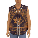 Eye of Providence Mandala Print Sleeveless Baseball Jersey