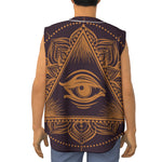 Eye of Providence Mandala Print Sleeveless Baseball Jersey