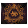 Eye of Providence Mandala Print Tapestry
