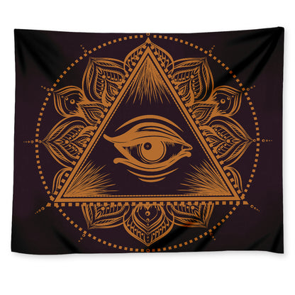 Eye of Providence Mandala Print Tapestry