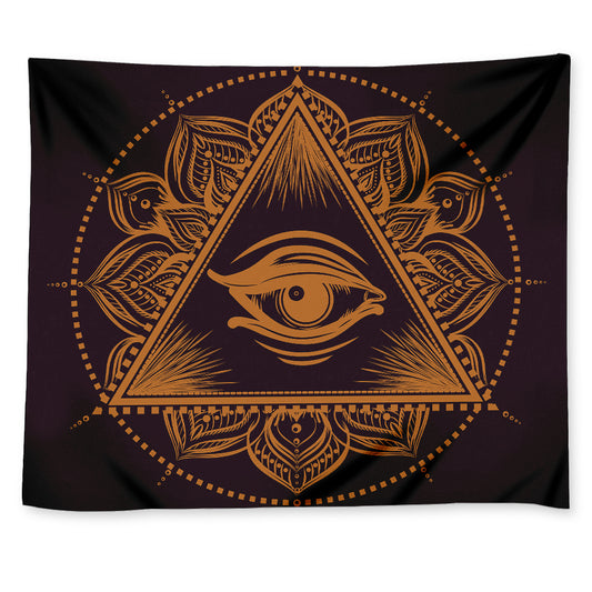 Eye of Providence Mandala Print Tapestry
