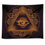 Eye of Providence Mandala Print Tapestry