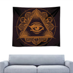 Eye of Providence Mandala Print Tapestry