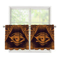 Eye of Providence Mandala Print Tier Curtains