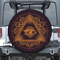 Eye of Providence Mandala Print Tire Cover