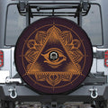 Eye of Providence Mandala Print Tire Cover With Camera Hole