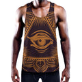 Eye of Providence Mandala Print Men's Workout Tank Top