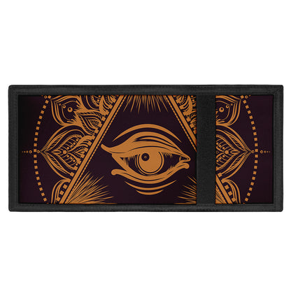 Eye of Providence Mandala Print Trifold Wallet