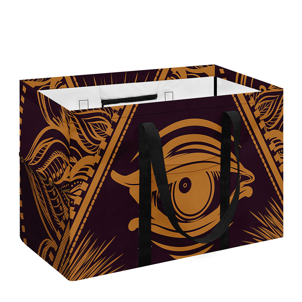Eye of Providence Mandala Print Utility Tote Bag