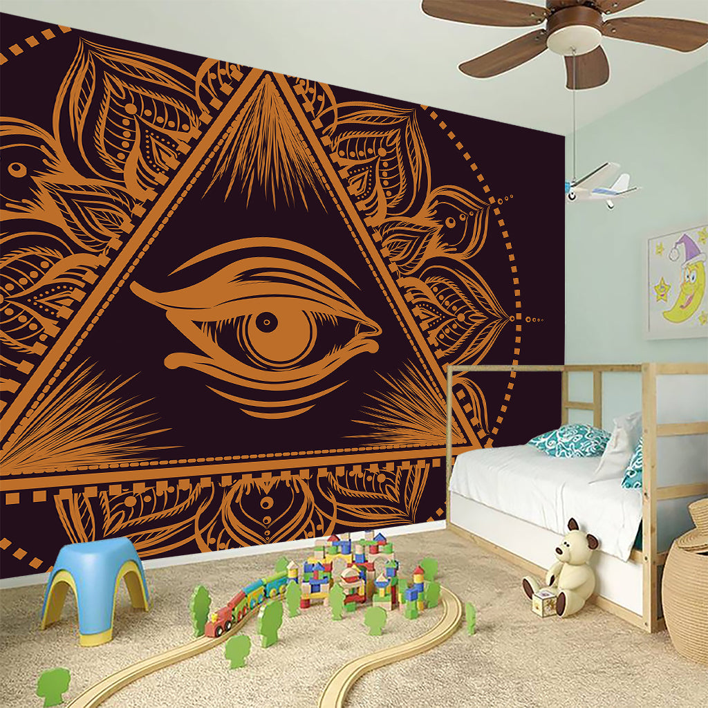 Eye of Providence Mandala Print Wall Sticker