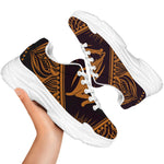 Eye of Providence Mandala Print White Chunky Shoes