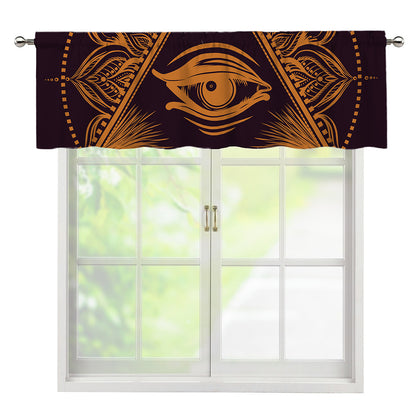 Eye of Providence Mandala Print Window Valance