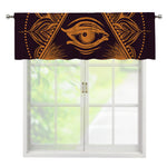 Eye of Providence Mandala Print Window Valance