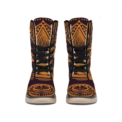 Eye of Providence Mandala Print Winter Boots