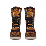 Eye of Providence Mandala Print Winter Boots