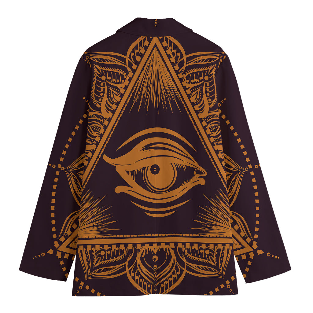 Eye of Providence Mandala Print Women's Blazer